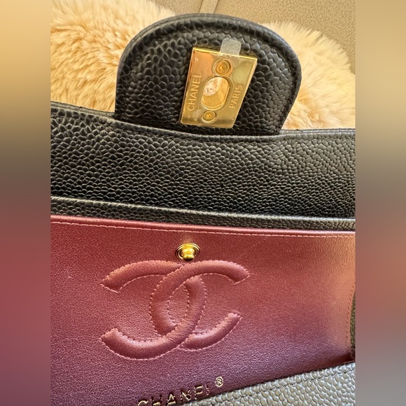 💞Authentic💞Chanel Classic Double Flap Bag Quilted Caviar Small Black GHW - Picture 11 of 14